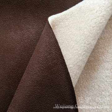 Compound Leather Suede 100% Polyester Home Textile Fabric